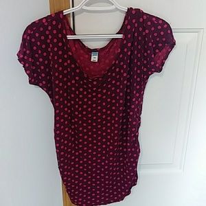 Old navy maternity polka dot top
